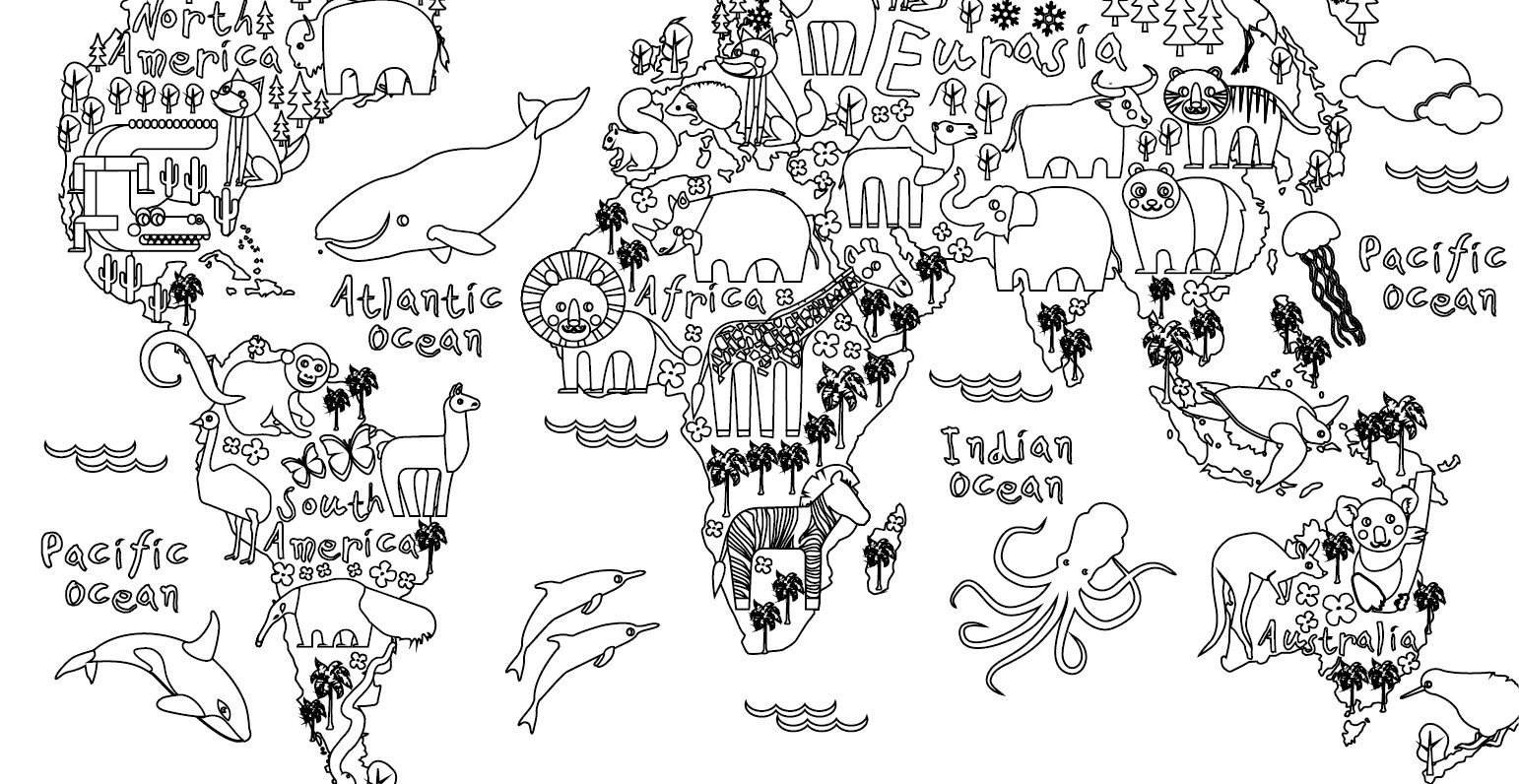 artherapie coloriage gratuit freedesignfile animaux map