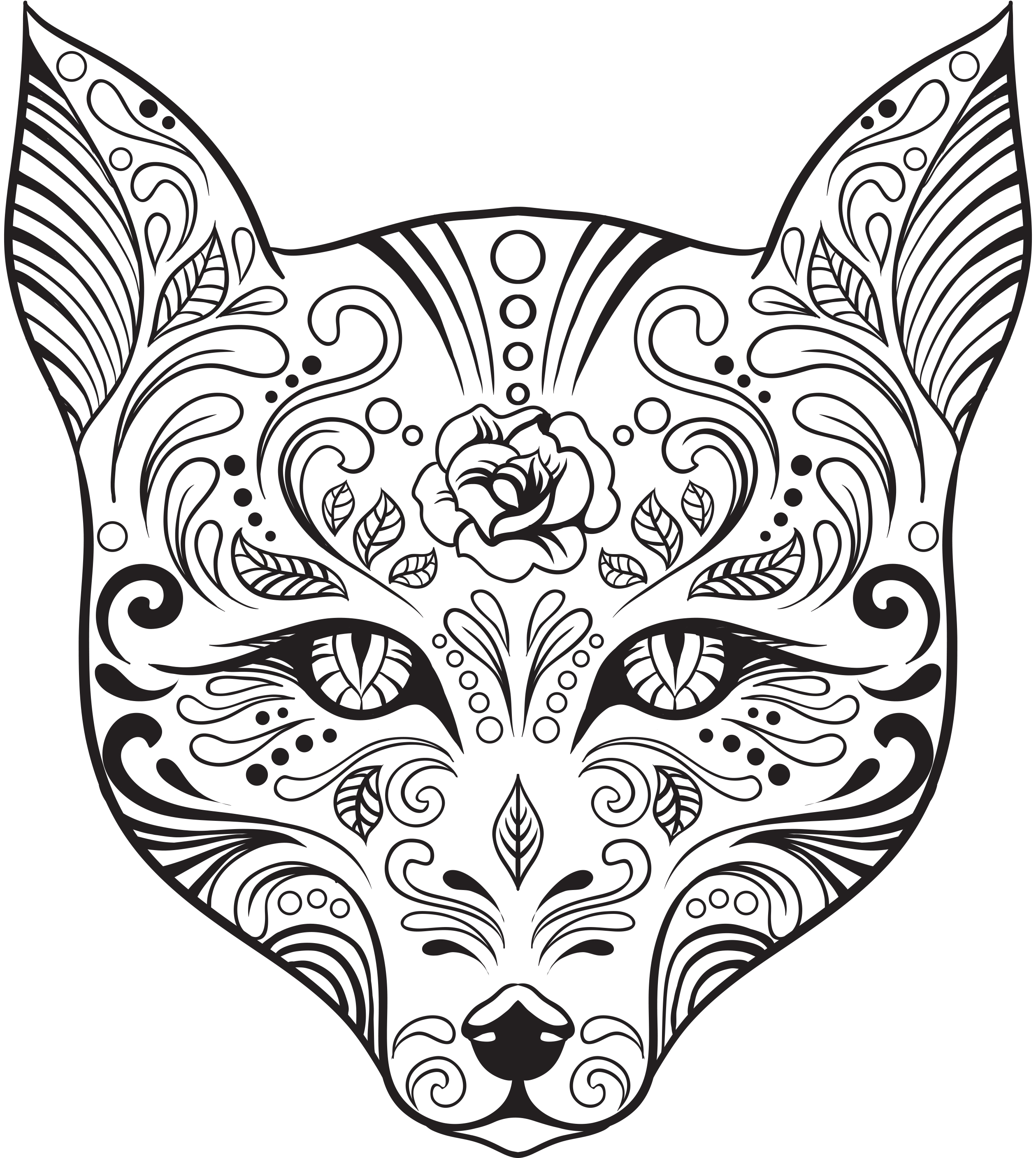 day of the dead flowers coloring pages - photo #11