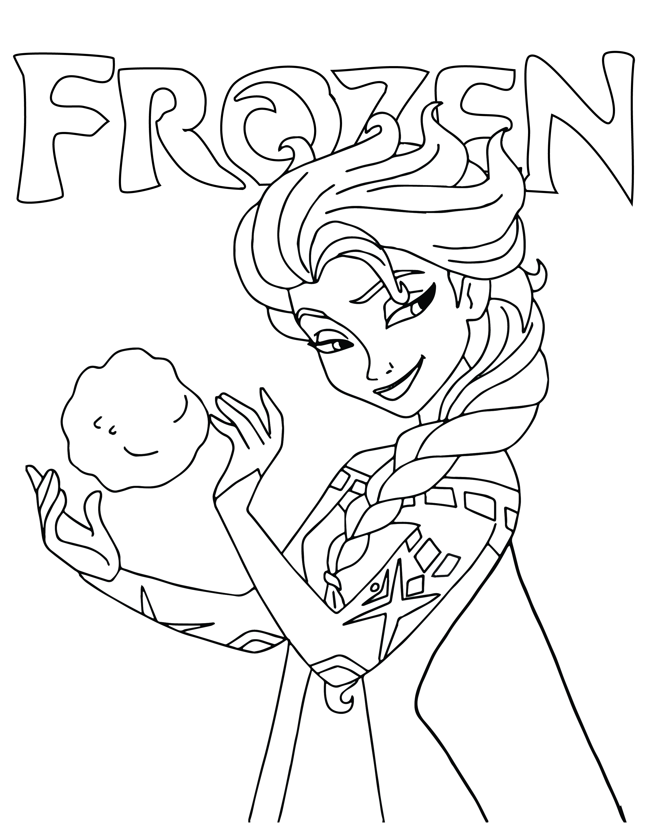 Princesse Elsa disney frozen dessin à imprimer - Artherapie.ca