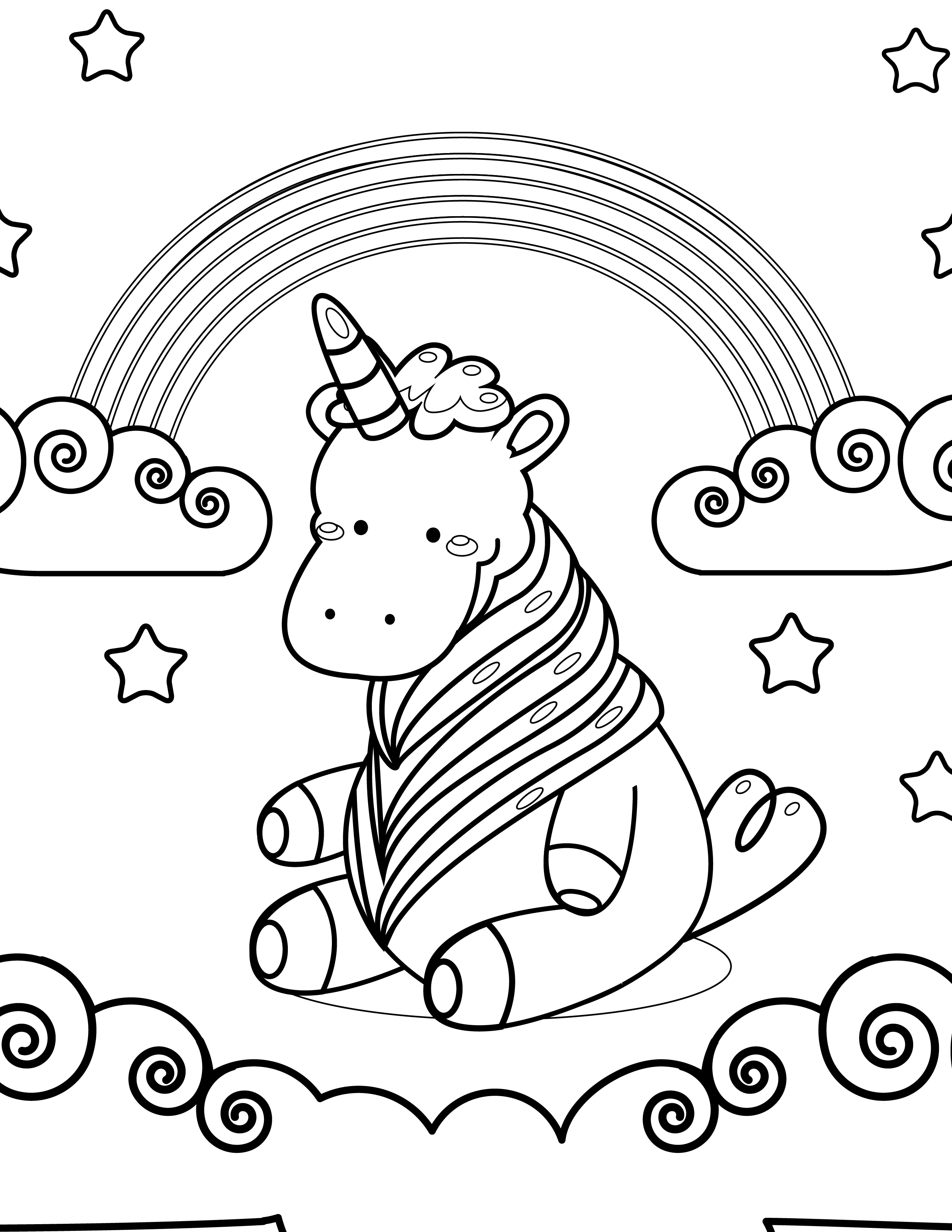Artherapie coloriage gratuit freepik unicorn 01