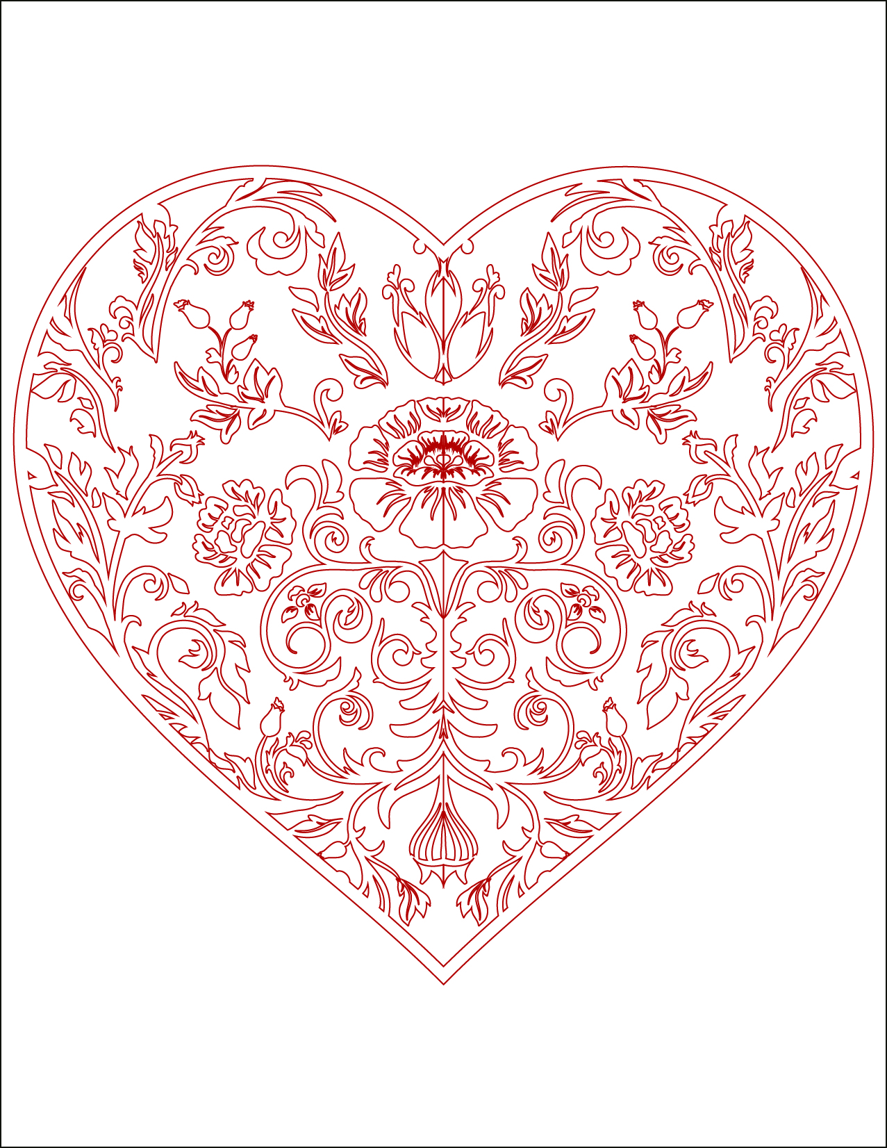 Image de bonjour d amour coloriage coeur à imprimer - Artherapie.ca