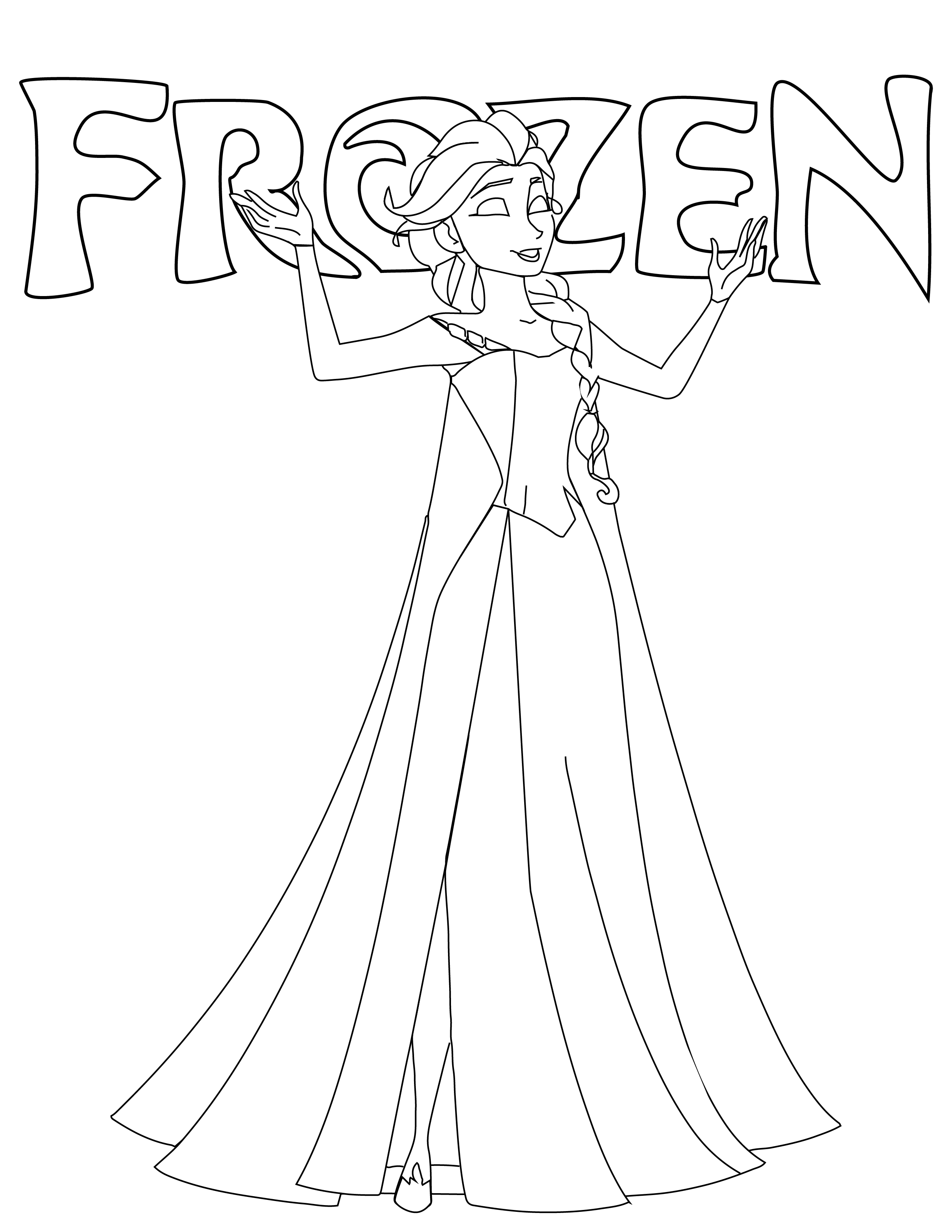 Artherapie coloriage gratuit FreeVector Disney Frozen 04